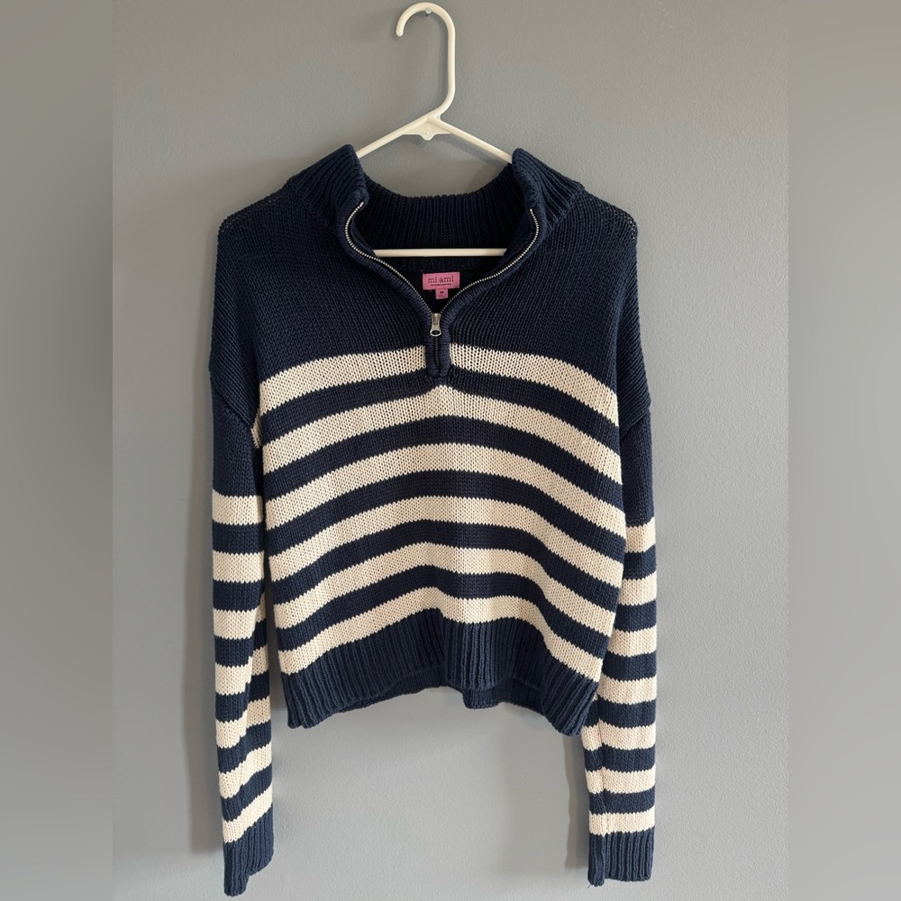 Francesca’s Mi Ami half zip sweater